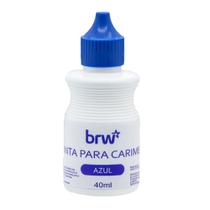 Tinta para carimbo 40 ml azul brw cb1001