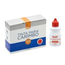 Tinta para carimbo 40ml BRW - Caixa com 3 unidades