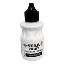 Tinta para Carimbo 40ml Preta Star Print Tinta para Carimbo 40ml Preta Star Print