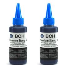 Tinta para Carimbo BCH 2x75 ml Azul de Qualidade Premium Refil Tinta para Carimbo BCH 2x75 ml Azul de Qualidade Premium Refil