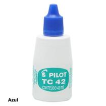 Tinta para Carimbo sem Óleo 42ml Azul TC42 - Pilot Tinta para Carimbo sem Óleo 42ml Azul TC42 - Pilot