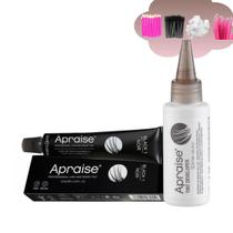 TINTA PARA CILIOS E SOBRANCELHAS APRAISE 20ml 1.0 BLACK E OXIDANTE LIQUIDO APRASE 50ml