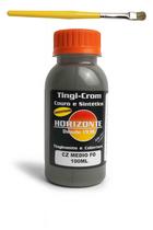 Tinta para couro cinza medio tenis horizonte 100ml e pincel