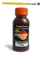 Tinta para couro pinhao e tenis horizonte 100ml e pincel