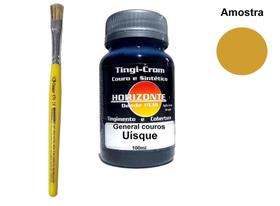 tinta para couro uisque + pincel horizonte 100ml