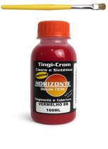 Tinta para couro vermelho e tenis horizonte 100ml e pincel