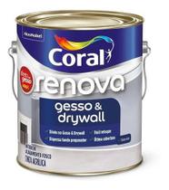 Tinta Para Gesso E Drywall Renova Branco 3,6lt Coral Tinta Para Gesso E Drywall Renova Branco 3,6lt Coral