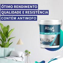 Tinta para parede acrílica branca tinta premium 3,6 litros 100% ecologica qualidade rende muito - Atual Tintas