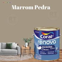 Tinta Para Parede Acrílica Coral Renova Cor Marrom 3,2l Lavável Premium Antimofo.