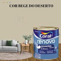 Tinta Para Parede Acrílica Coral Renova Cor Marrom 3,2l Lavável Premium Antimofo.