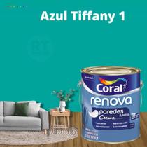 Tinta Para Parede Acrílica Coral Renova Cor Tiffany 3,2l Lavável Premium Antimofo.