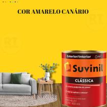Tinta Para Parede Acrílica Suvinil Clássica 800ml Cor Amarelo Lavável Premium Cor Amarelo Caju/Cor Amarelo Colonial.