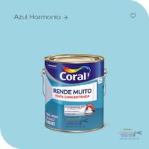 Tinta Para Parede Fosca Rende Muito Coral 800ml - Tons Azuis