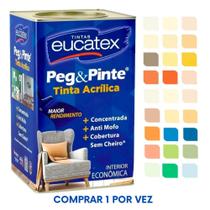 Tinta para Parede Peg e Pinte Sem Cheiro - 18 Litros - Eucatex