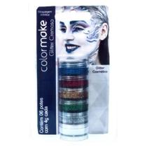 Tinta Para Pintura Facial Color Make Glitter Cremosa 06 Cores 2000 Yur - Cm Cosmeticos Ltda Tinta Para Pintura Facial Color Make Glitter Cremosa 06 Cores 2000 Yur - Cm Cosmeticos Ltda