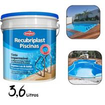 Tinta Para Piscina Azul Impermeabilizante 3.6L Recubriplast Tinta Alvenaria Elástica e Impermeável