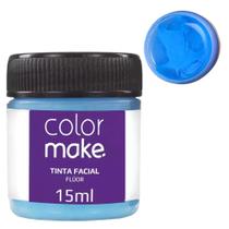 Tinta para Rosto Líquida Azul Neon 15ml