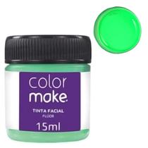 Tinta para Rosto Líquida Verde Neon 15ml - Colormake