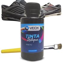 tinta para solado preto e pincel de pintura veox retoque