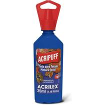 Tinta para tecido acripuff 35ml azul turquesa acrilex Tinta para tecido acripuff 35ml azul turquesa acrilex