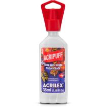 Tinta para Tecido Acripuff 35ML Branco Pacote com 6