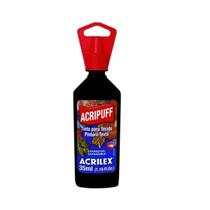 Tinta para tecido acripuff 35ml preto - acrilex Tinta para tecido acripuff 35ml preto - acrilex