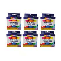 Tinta Para Tecido Art Teen - Acrilex Kit C/ 6 Caixas Neon