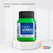 Tinta para tecido fluorescente com 37ml cor verde Tinta para tecido fluorescente com 37ml cor verde