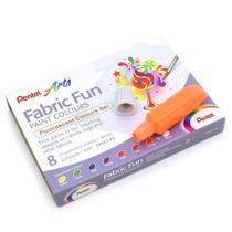 Tinta para Tecido Fluorescente Fabric Fun Pentel - 8 Cores Tinta para Tecido Fluorescente Fabric Fun Pentel - 8 Cores
