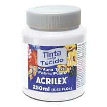 Tinta para Tecido Fosca 250 ml - Acrilex - BRANCO