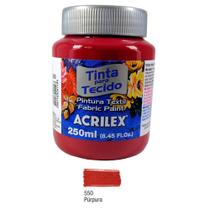 Tinta para Tecido Fosca 250ml Acrilex - Púrpura