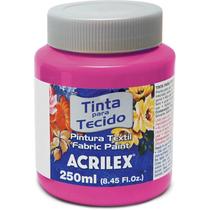 Tinta para tecido fosca 250ml rosa escuro acrilex