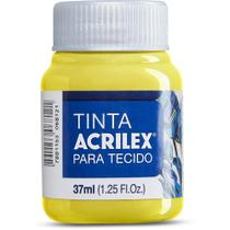 Tinta para Tecido Fosca 37ML Amarelo Limão, Acrilex Tinta para Tecido Fosca 37ML Amarelo Limão, Acrilex