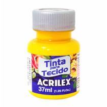 Tinta Para Tecido Fosca 37ml Amarelo Ouro 505 Acrilex - 12un