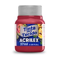 Tinta para Tecido Fosca Acrilex 37ml Cor Vermelho Carmim 509