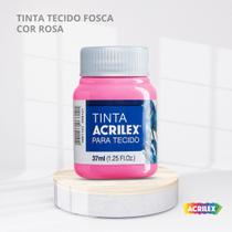 Tinta para tecido fosca com 37ml cor rosa Tinta para tecido fosca com 37ml cor rosa
