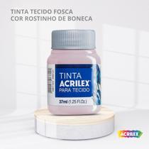 Tinta para tecido fosca com 37ml cor rostinho de boneca Tinta para tecido fosca com 37ml cor rostinho de boneca