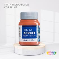 Tinta para tecido fosca com 37ml cor telha Tinta para tecido fosca com 37ml cor telha