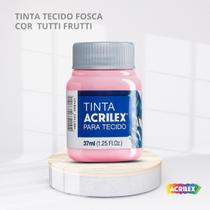 Tinta para tecido fosca com 37ml cor tutti-frutti Tinta para tecido fosca com 37ml cor tutti-frutti