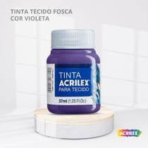 Tinta para tecido fosca com 37ml cor violeta Tinta para tecido fosca com 37ml cor violeta