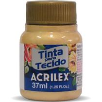 Tinta para Tecido Metalica 37ML Ouro Duzia Tinta para Tecido Metalica 37ML Ouro Duzia