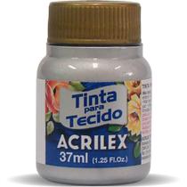 Tinta para Tecido Metalica 37ML Prata