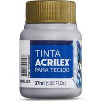 Tinta para Tecido Metalica 37ML Prata Duzia Tinta para Tecido Metalica 37ML Prata Duzia