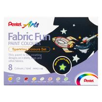 Tinta Para Tecido Pentel Fabric Fun - 8 Cores Metálicas