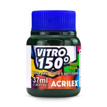 Tinta para Vidro e Porcelana Vitro 150 Acrilex 37ml Cor Verde Musgo 513