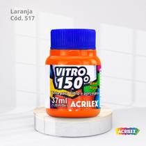 Tinta para vidro vitro 150 base agua com 37ml cor laranja