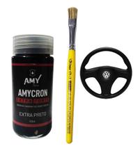 tinta para Volante extra preto amy 100ml+pincel de pintura - amycrom