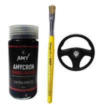 tinta para Volante extra preto amy 100ml+pincel de pintura tinta para Volante extra preto amy 100ml+pincel de pintura