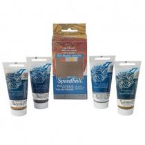 Tinta Para Xilogravura Speedball 37ml Kit C/4 Metálicas