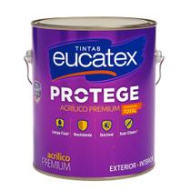 Tinta Parede Acrílica Premium Acetinado Eucatex Protege - Cor Branco - 3,6 litros